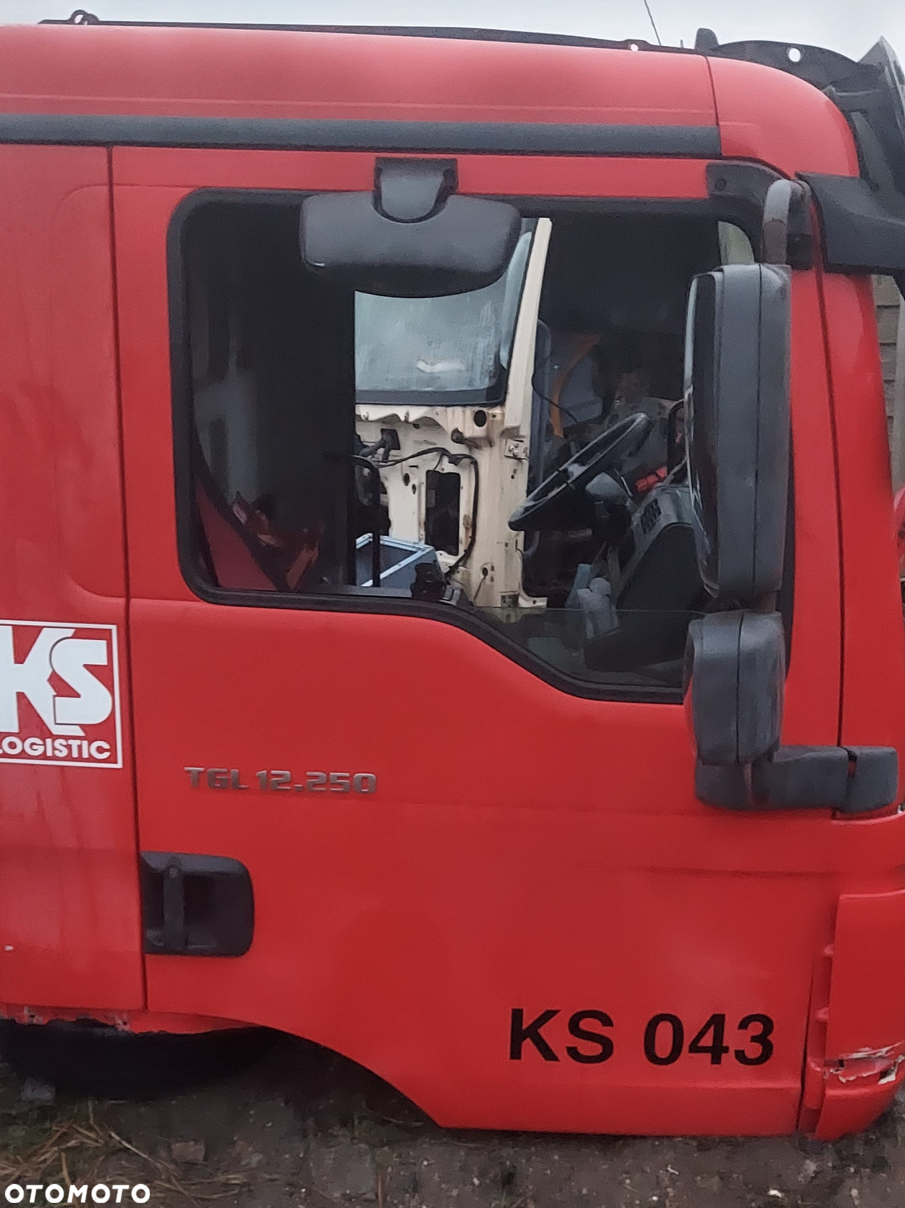 Drzwi lewe prawe MAN TGL TGM TGA czerwone białe niebieskie - 3