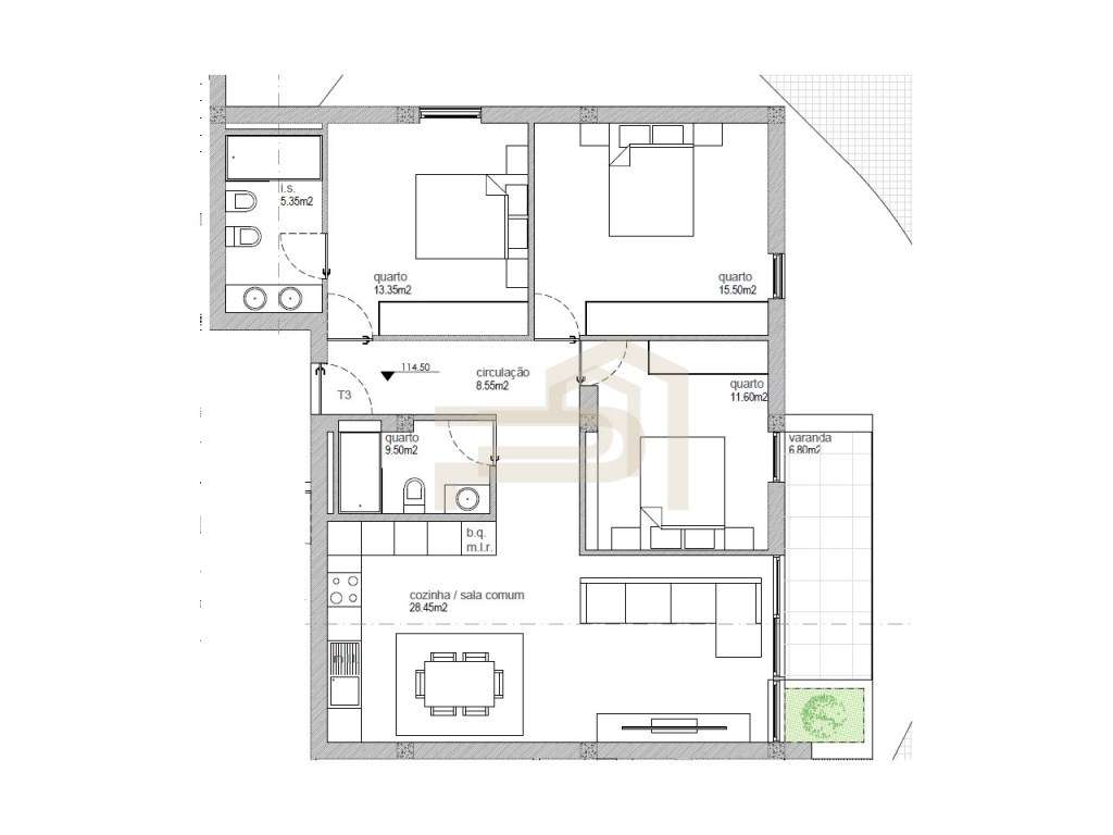 Apartamento T3 a 1 Minuto do Centro - Grande imagem: 2/11