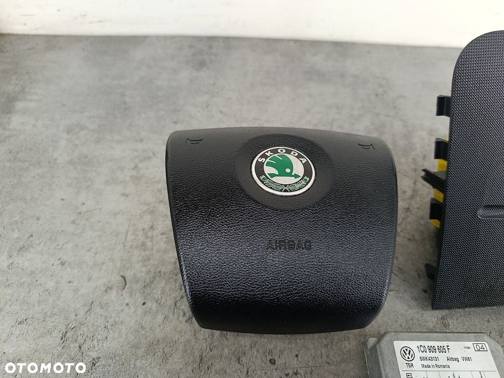 ZESTAW PODUSZEK AIRBAG, PASY PRZÓD, SENSOR SKODA FABIA II  5J0880201B TRW - 3