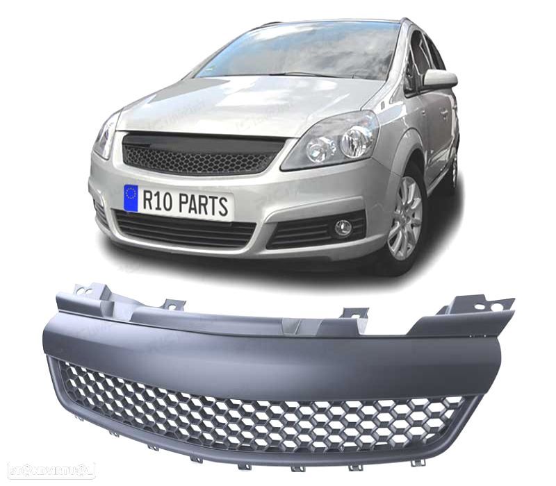 GRELHA FRONTAL OPEL ZAFIRA B 05-08 LOOK OPC PRETO MATE - 1
