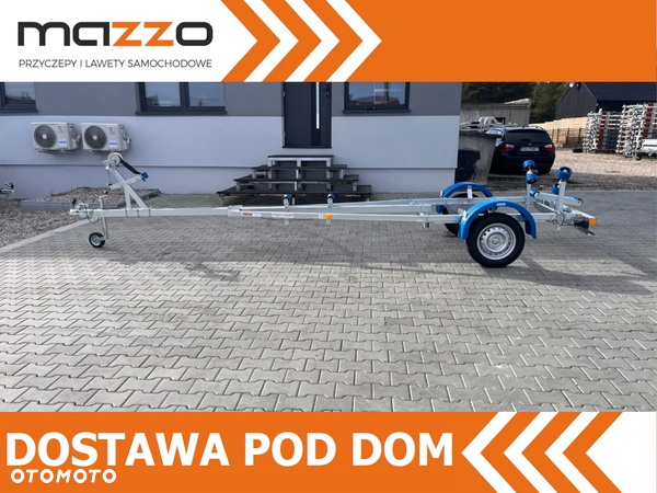 Neptun DOSTAWA! Przyczepka GN034 pod łódź do 5,5m NIEHAMOWANA Przyczepa podłodziowa z podwójnymi rolkami i kołyską! ŁOŻYSKA WODOODPORNE! Lekka, kat.B