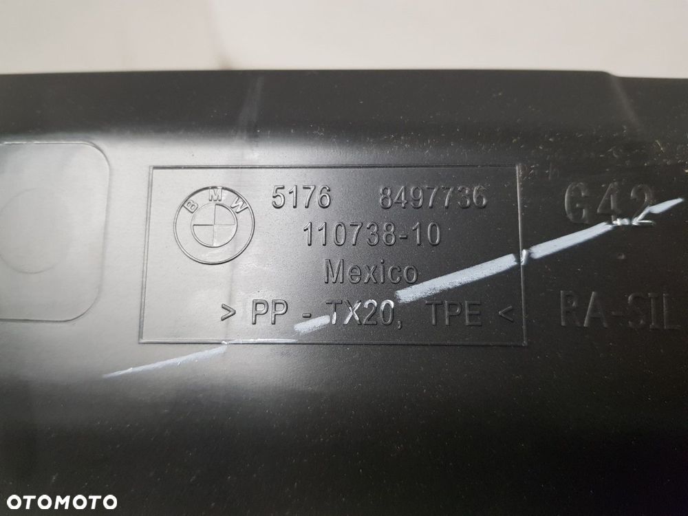 ORYGINALNA FABRYCZNIE NOWA USZCZELKA OSŁONA WZMOCNIENIE DOLNE PASA BMW 2 G42 8497736 20-25 - 4
