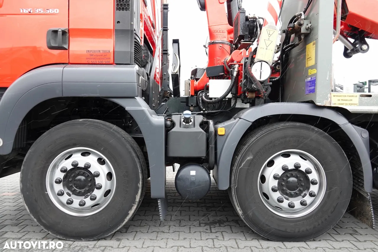 MAN TGS 35.360 / 8x2-4 / CAMION + HDS FASSI F165 A.2.22 / AXIE LIFTATOR / 4 AXI / GAMA HIDRAULICA / TROLIU / ASISTENTA RUTIERA - 18