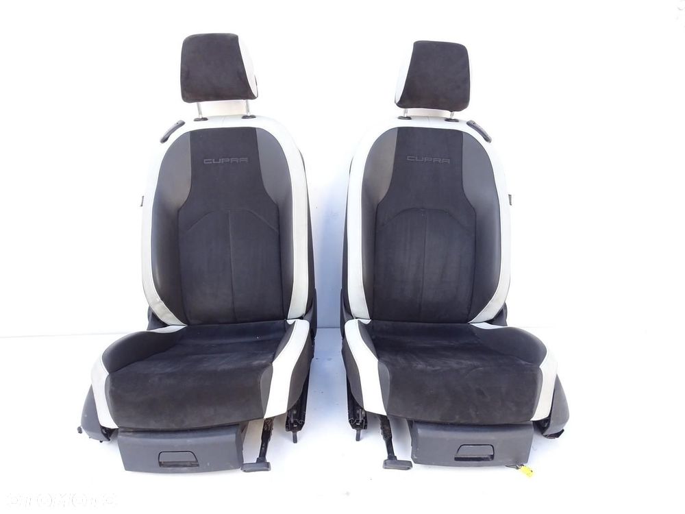 FOTELE FOTEL KOMPLET PÓŁSKÓRA SKÓRA KANAPA SEAT LEON III CUPRA FR 3D - 3