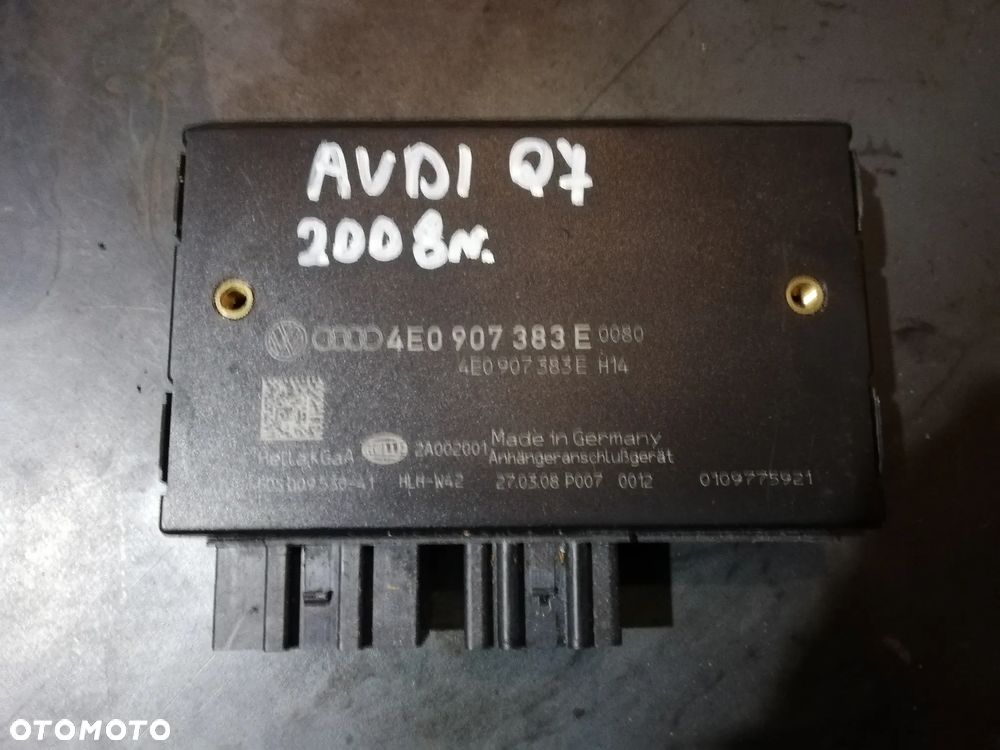 Sterownik moduł haka przyczepy Audi Q7 4L 4E0907383E - 1