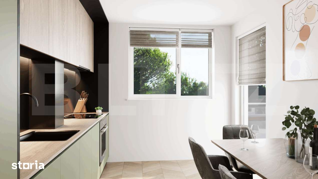 Apartament semifinisat, cu 2 camere, 44mp, balcon, in Apahida — fotografia 3
