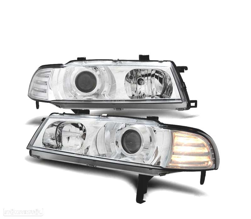 FARÓIS ANGEL EYES PARA HONDA PRELUDE 92-97 CHROME CROMADO - 1
