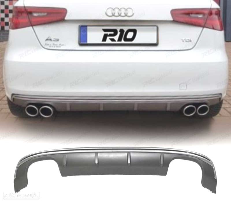 DIFUSOR TRASEIRO AUDI A3 8V SPORTBACK 13- LOOK S3 - 1