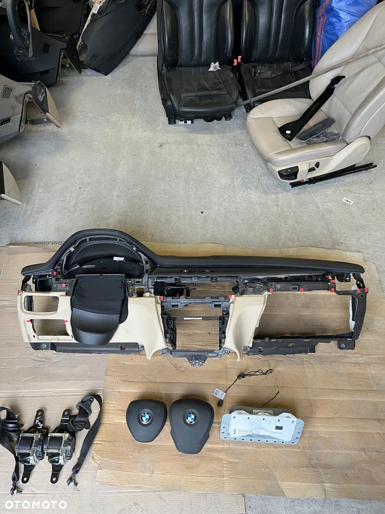 BMW X5 F15 DESKA ROZDZIELCZA KOKPIT KONSOLA AIRBAG NAPINACZE HUD ORYGINAŁ KOMPLET - 3