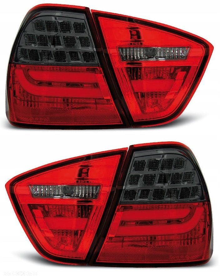 Lampy tyl ne kpl diody Led Tuning Red Smoke Bmw 3 e90 sedan 2004-2008 przed - 1