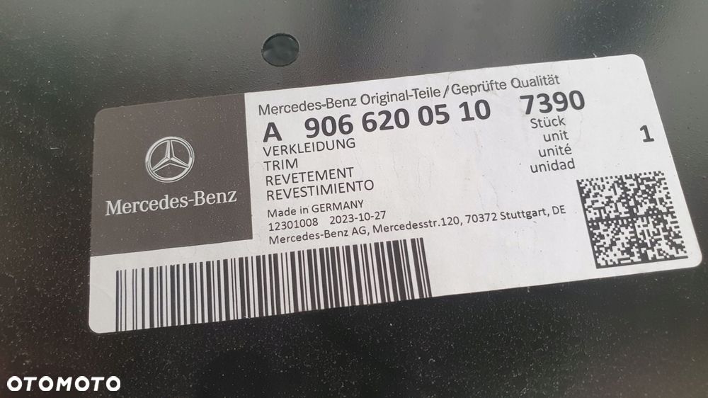mercedes sprinter w906 fartuch poszycie lewy przód przedni a9066200510 - 3