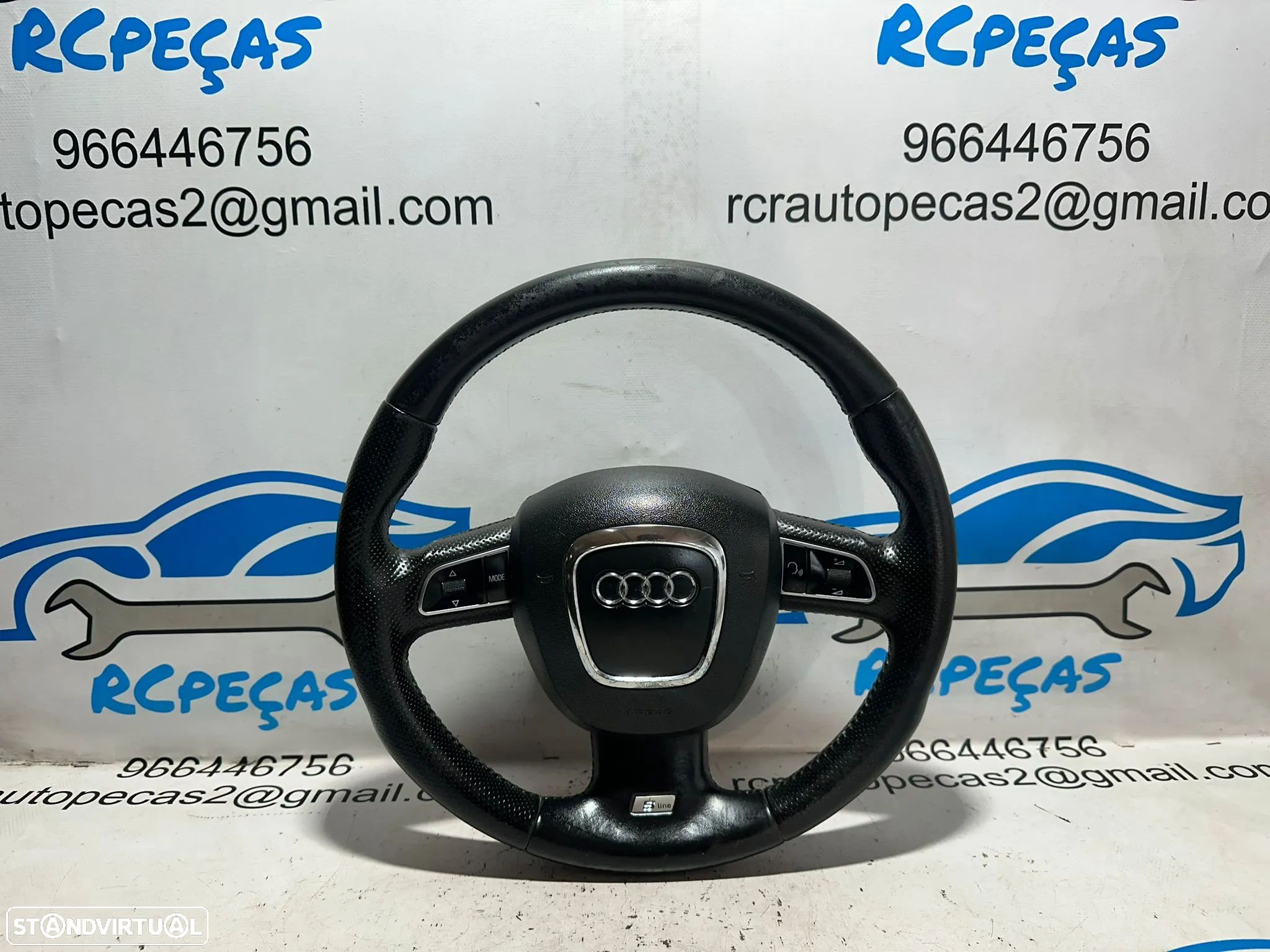 .Volante Airbag Multifunções Botões Original Pele Perfurada Audi A4 B8 SLine 2007 - 2015 - 1