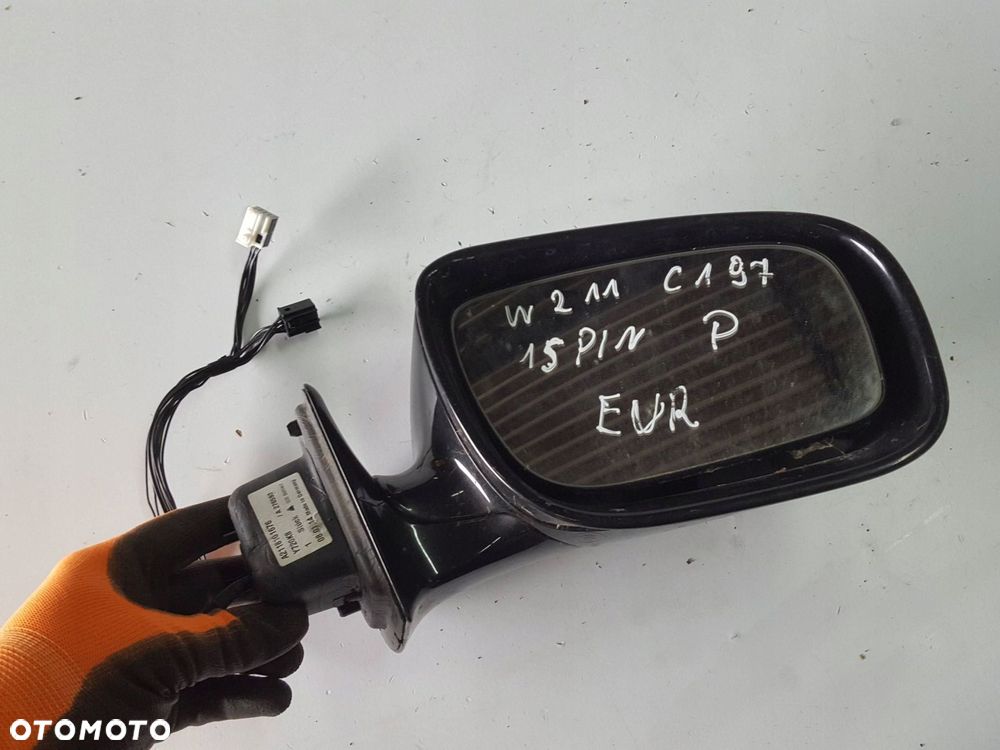 MERCEDES E KLASA W211 LIFT 06-09r LUSTERKO PRAWE 15 KABLI EUROPA C197 - 2