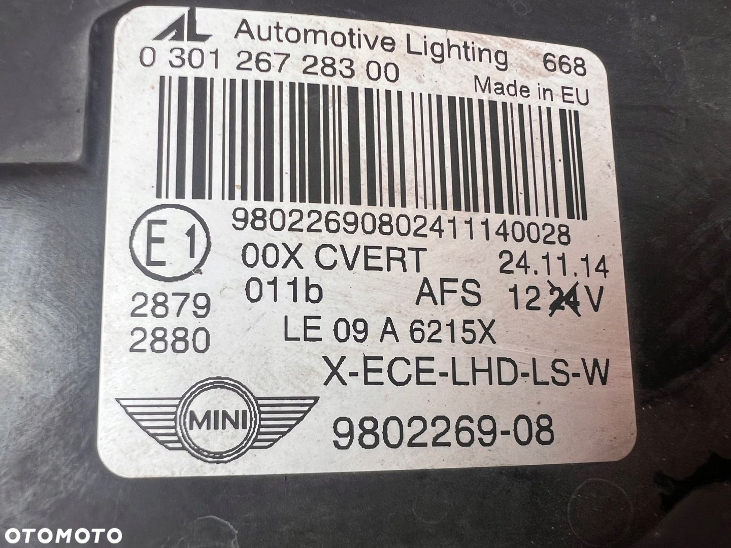 Lampa przednia MINI COUNTRYMAN R60 XENON SKRĘTNE KOMPLET EUROPA ORYGINALNE - 9