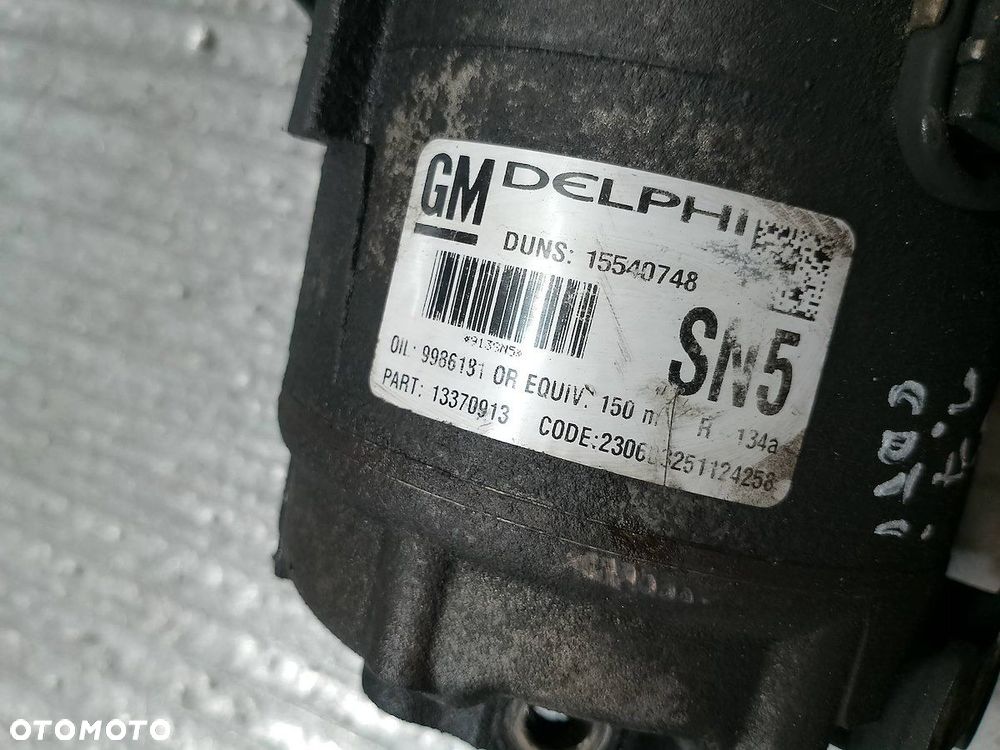 POMPA, SPRĘŻARKA KLIMATYZACJI OPEL ASTRA H 13370913  15540748  9986191 1.7 - 8