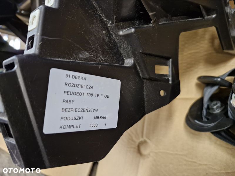 peugeot 308 2 ii t9 deska rozdzielcza pasy poduszki powietrzne airbag komplet - 7