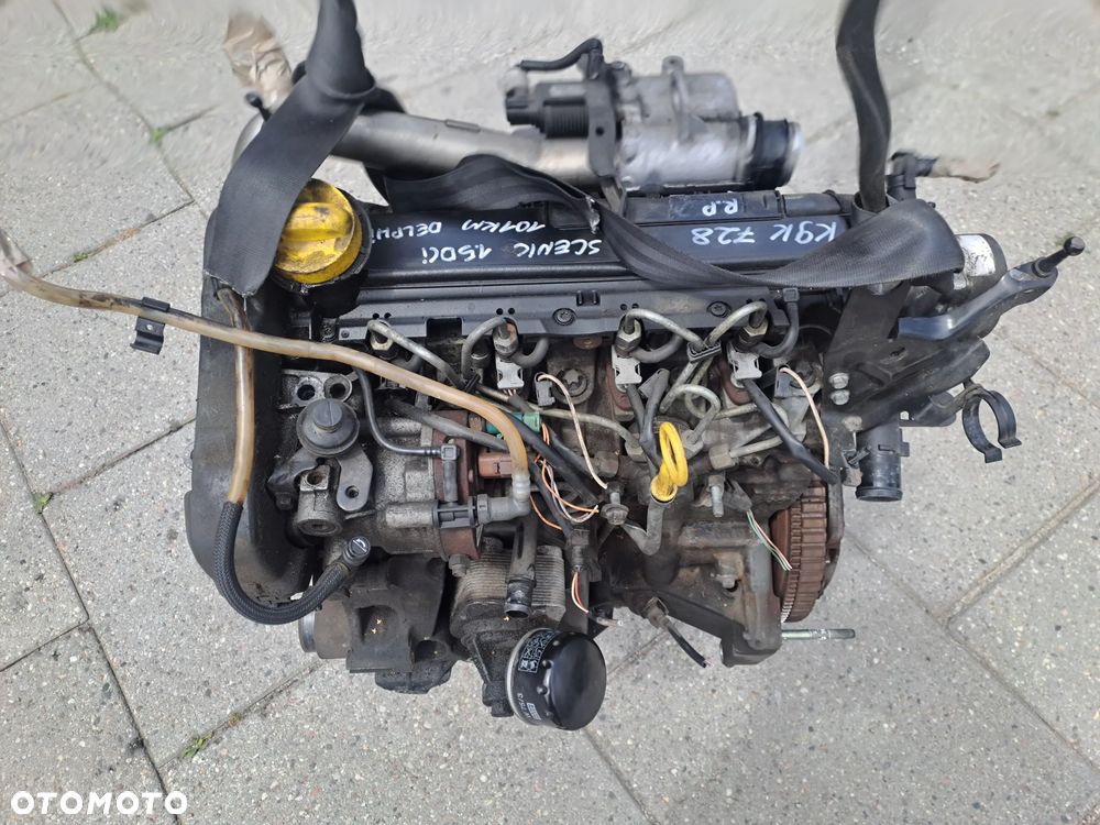 Dacia Renault Kangoo Modus Nissan 1.5 DCi 101KM silnik kompletny kod K9K728 K9K729 układ wtryskowy Delphi