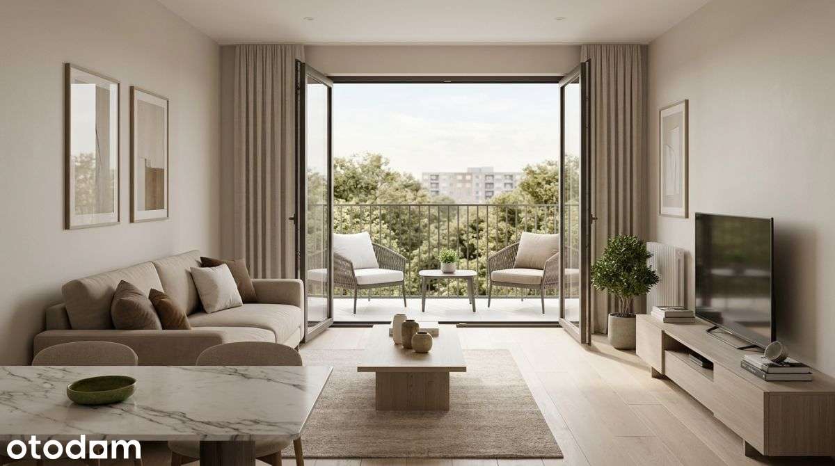 Duży salon 21 m2 | 2 pokoje | balkon | Czyżyny