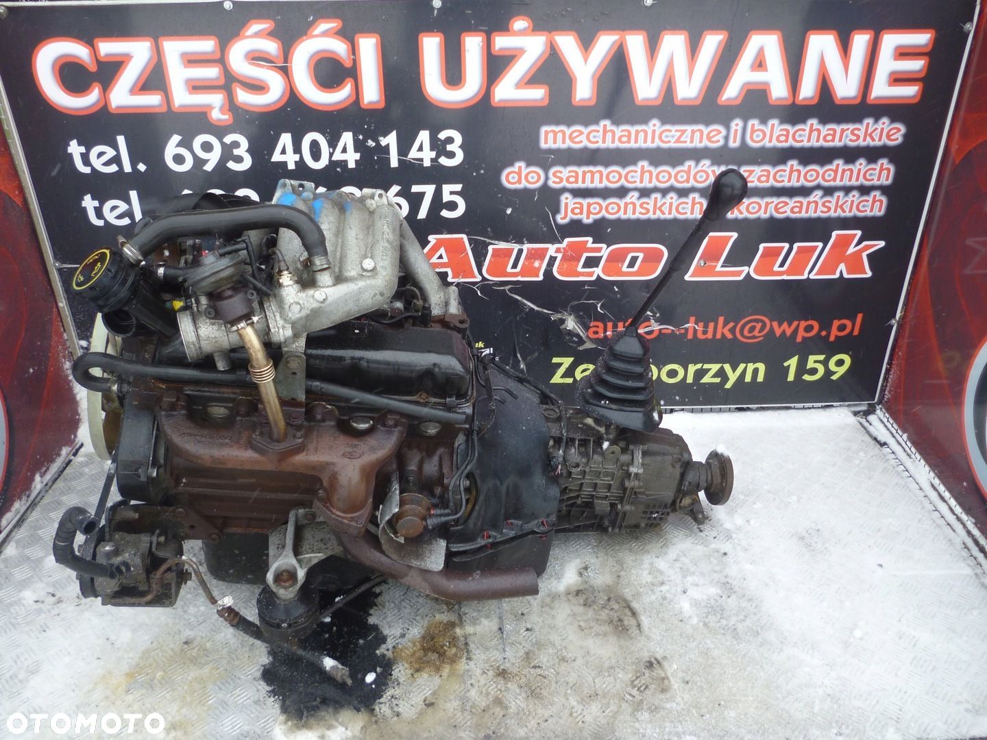 SILNIK KOMPLETNY ZE SKRZYNIĄ FORD TRANSIT 2.5D 95r. 164 TYS - 1