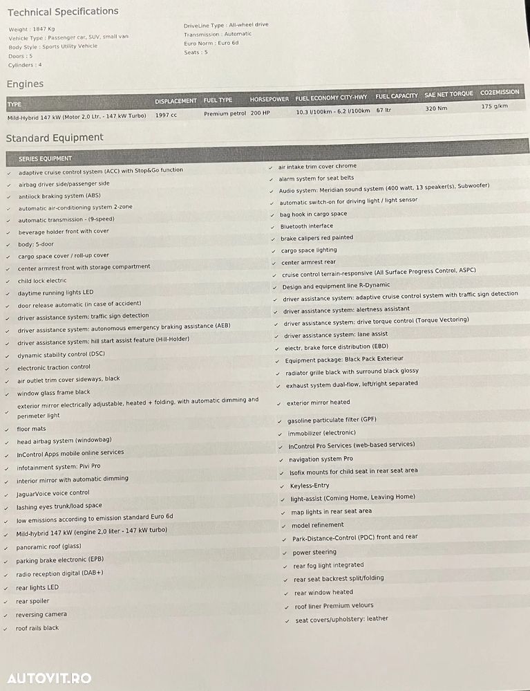 Jaguar E-Pace P200 AWD R-Dynamic Black - 37