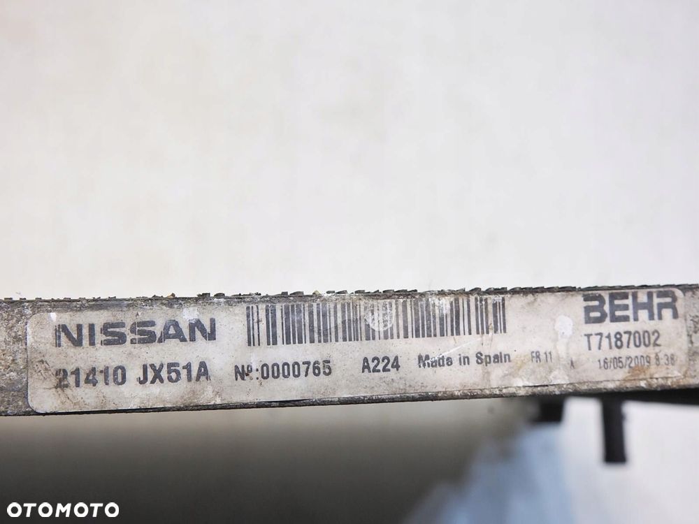 CHŁODNICA WODY NISSAN NV200 1.5 DCI 21410JX51A T7187002 - 5