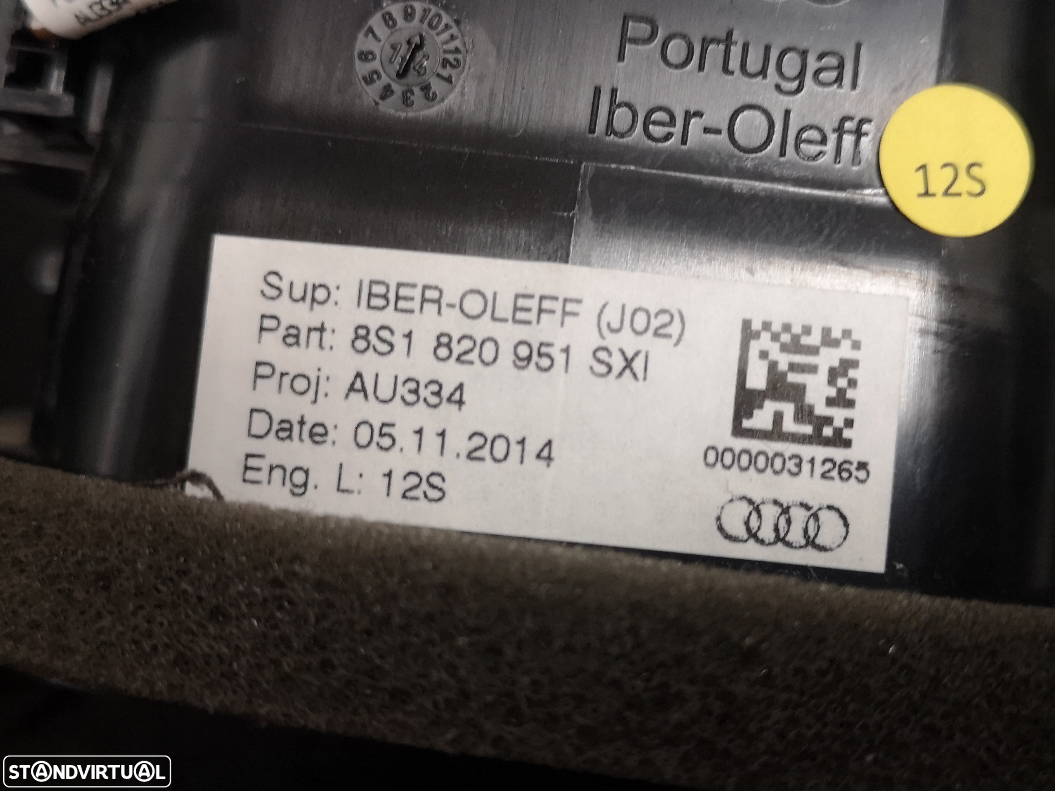 Grelha de sofagem central  Originais AUDI TT 8S 2016+ - 6