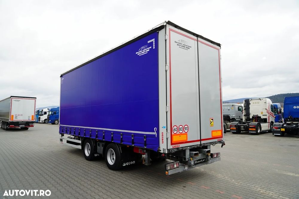 Wecon REMORCA - 7,7 M / AXĂ CULISANTĂ / ACOPERIȘ CULISANT / ȘINGURI CĂRUCIOR / SAF - 5