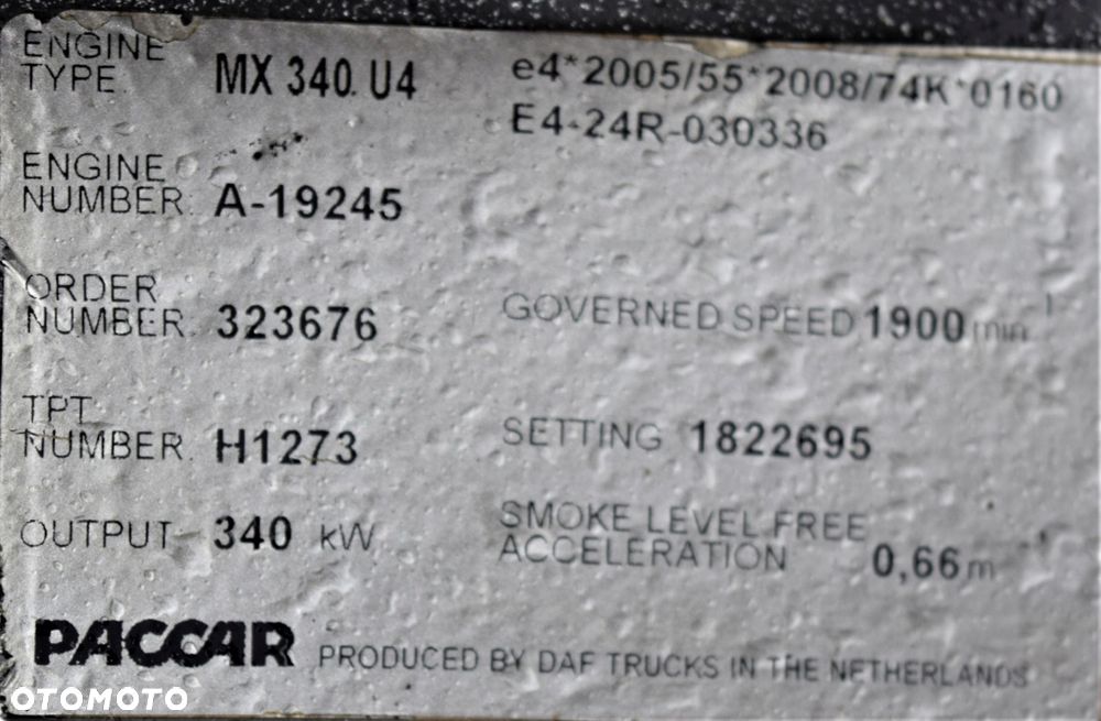 KOMPLETNY SILNIK DAF XF CF 105 MX 340 U4 460KM - 6