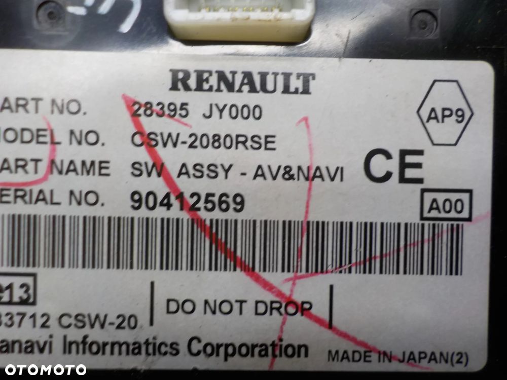 RENAULT KOLEOS I PANEL STEROWANIA RADIA NAWIGACJI 28395-JY000 - 2