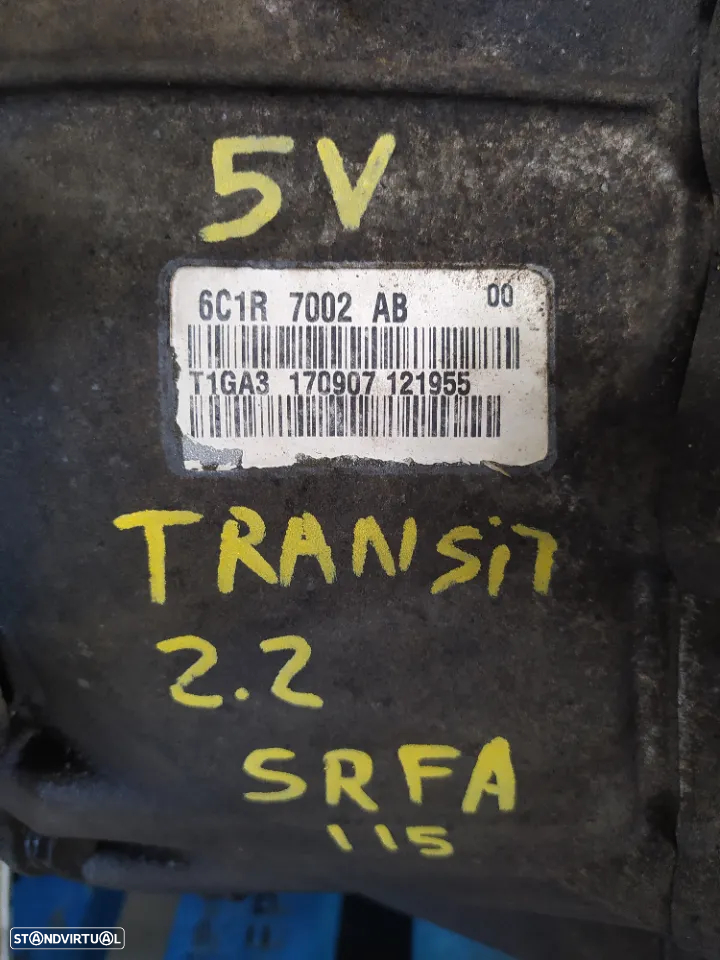 caixa 5 velocidades Ford Transit 2.2TDCI 115cv 6C1R 7002 AB - 2