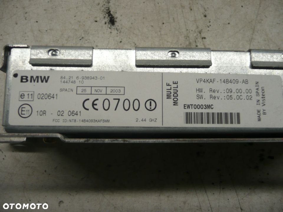 BMW E60 SEDAN 2.5B MODUŁ STEROWNIK TELEFONU BLUETOOTH 6938943 - 2