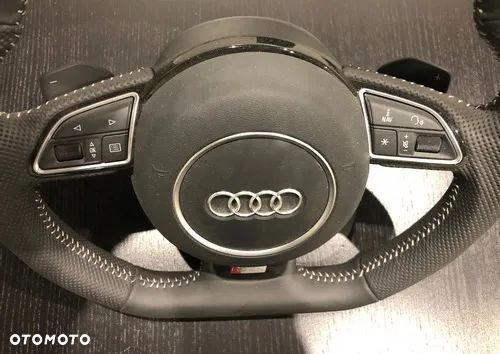 Audi A3 8V S-Line kierownica multifunkcyjna ścięta skóra airbag poduszka nowa - 2