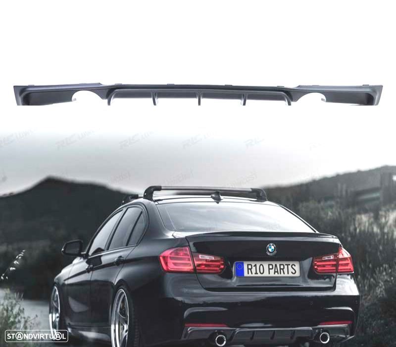 DIFUSOR BMW F30 F31 LOOK M PERFORMANCE DUPLA SAIDA - 1