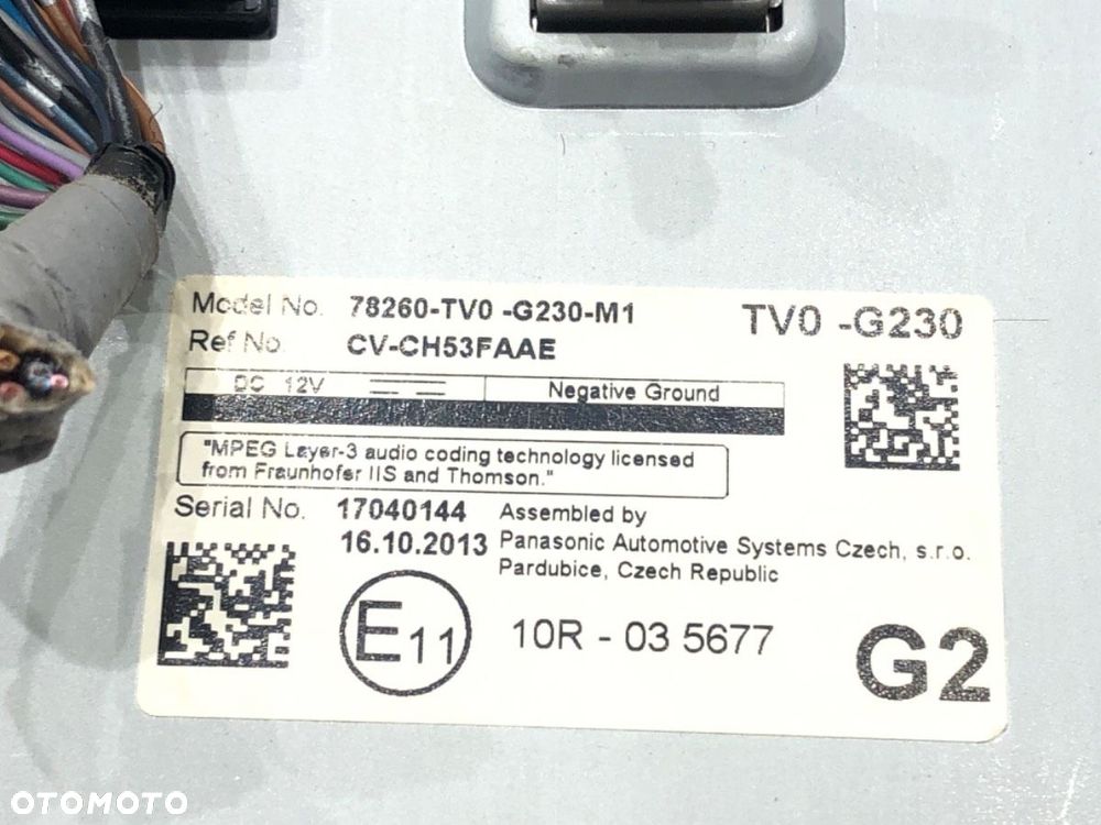 WYŚWIETLACZ  HONDA CIVIC IX (FK) 2012 - 2022 1.4 i-VTEC (FK1) 73 kW [99 KM] benzyna 2012 - 2022 - 4