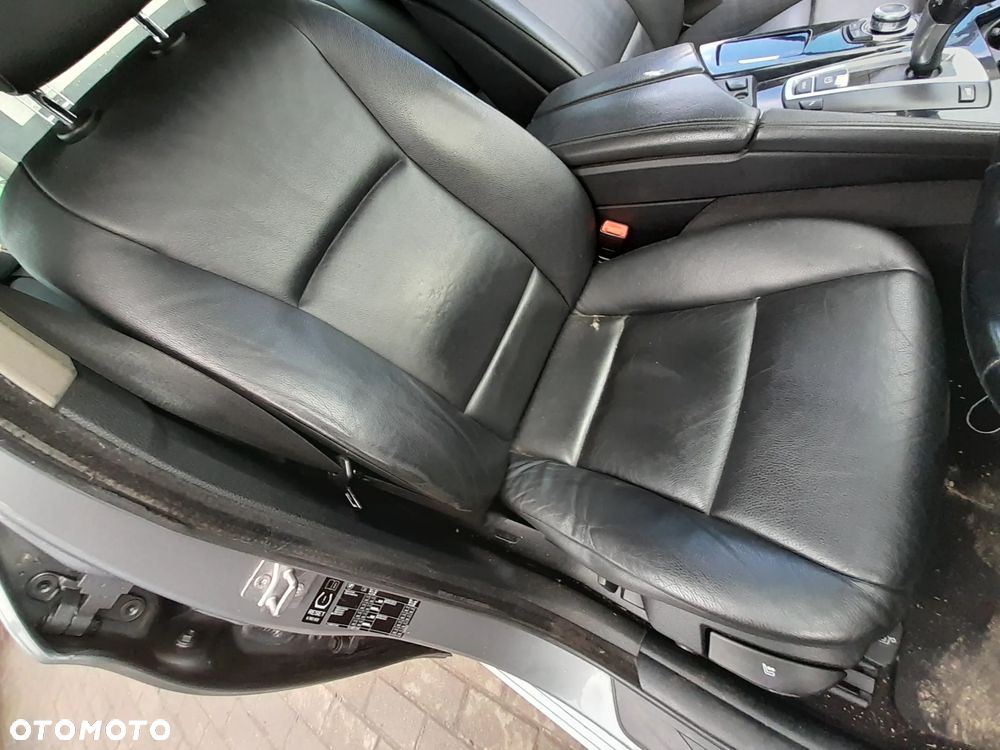 BMW F10 FOTELE KANAPA KOMPLET ELEKTRYCZNE SKÓRA CZARNE - 6