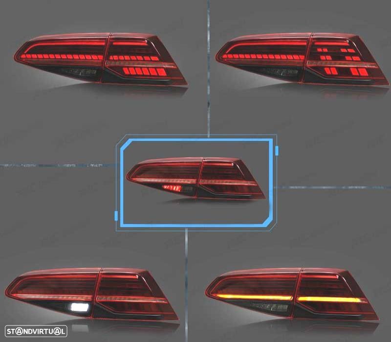 FAROLINS VOLKSWAGEN VW GOLF 7 7.5 12-20 LOOK 7.5 RETROFIT INDICADOR DINAMICO - 5