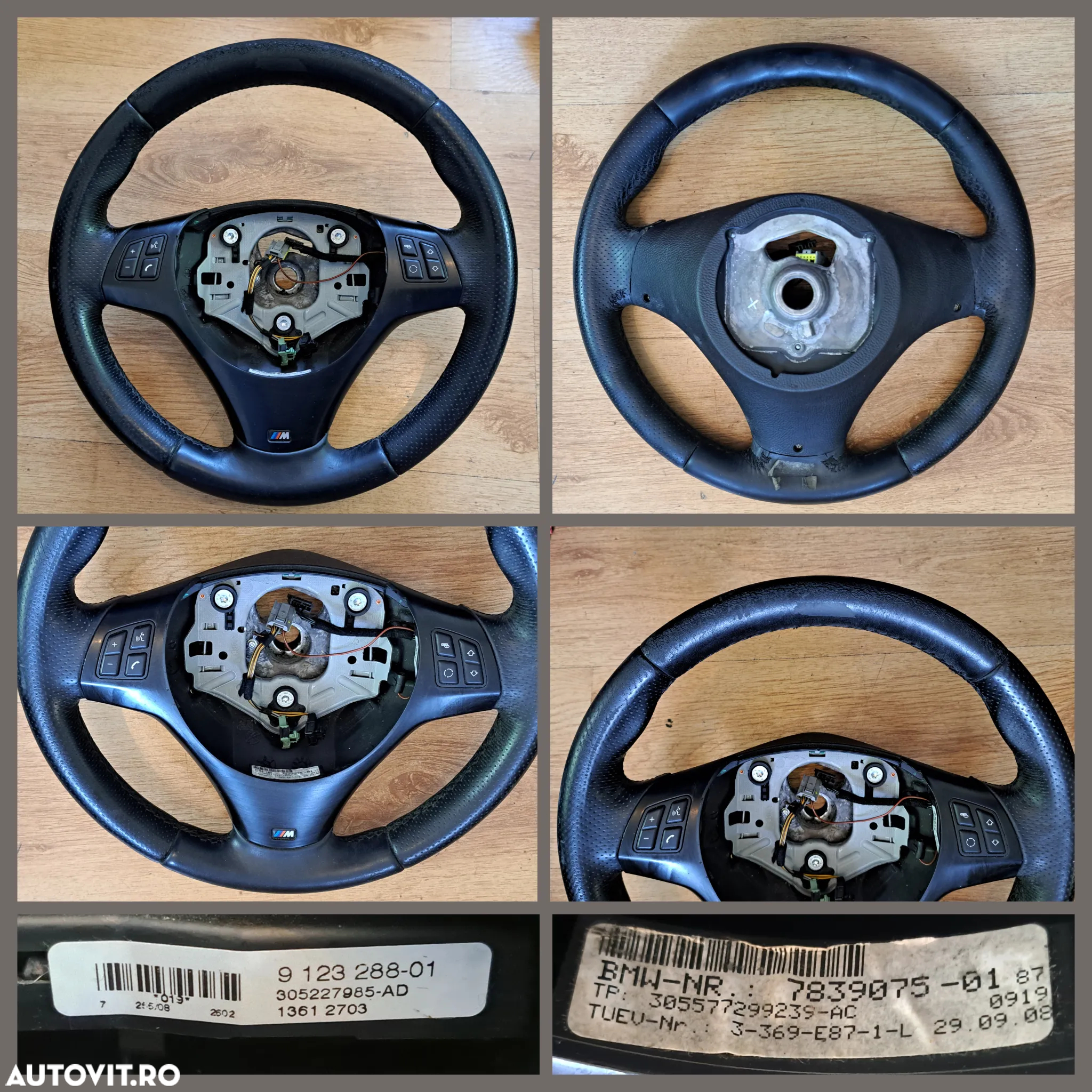 BMW seria 3 E90 volan sport pachet M SZL panou butoane geamuri oglinzi electrice butoane control clima Set Kit Pornire senzor ploaie condens buton start stop modul FRM II - 2