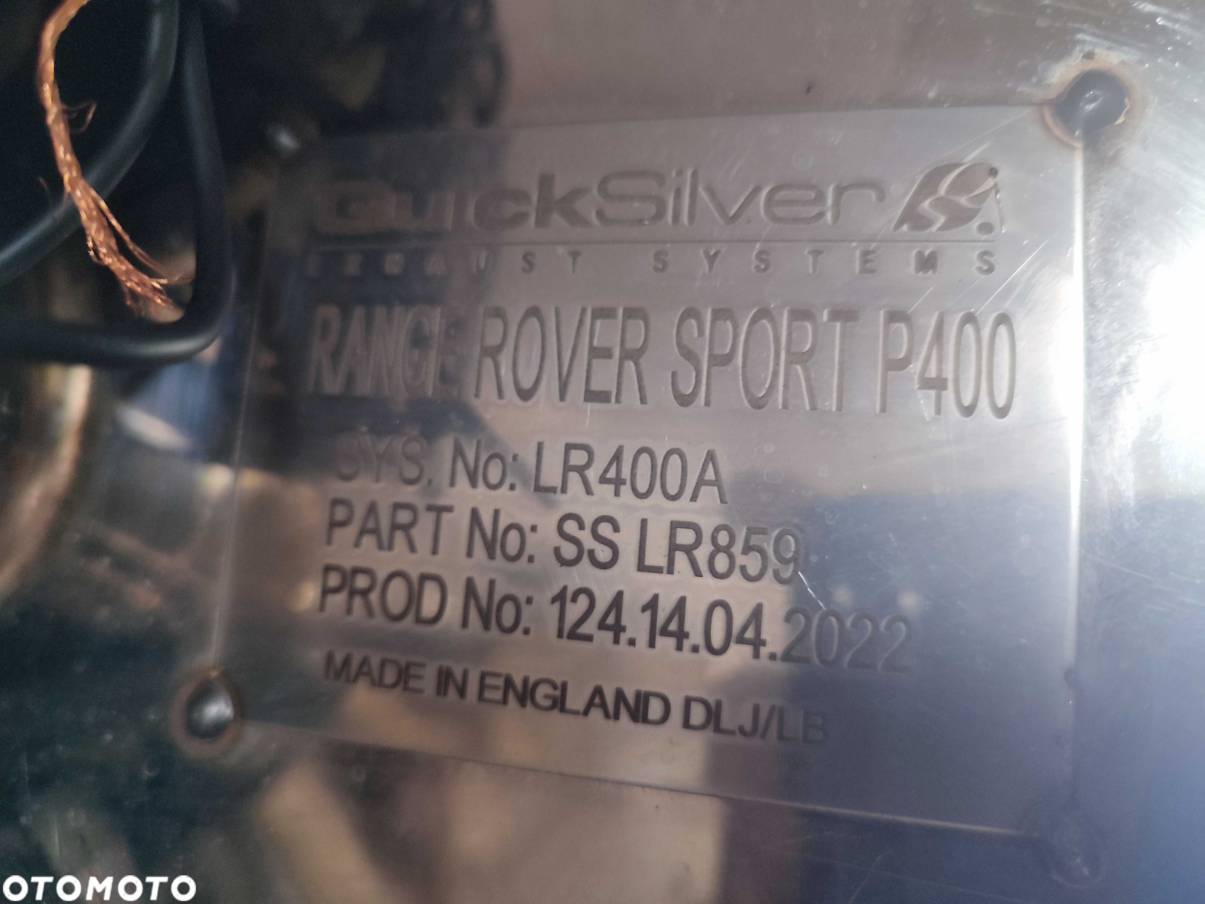 Range Rover Sport L494 sportowy wydech Quicksilver jak nowy 2018-22 - 5