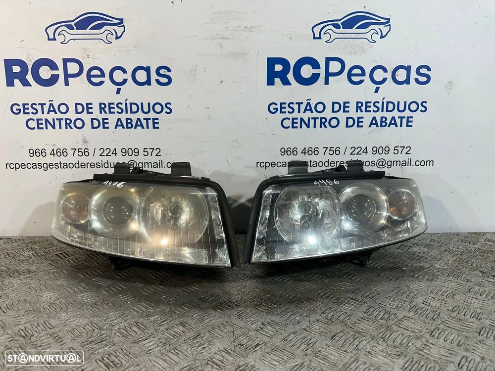 .Conjunto Farois Otica Frente Frontal Audi A4 B6 Original - 1