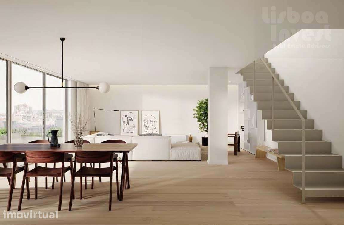 Apartamento novo T1+1 Duplex com terraço Av Liberdade - Grande imagem: 4/5