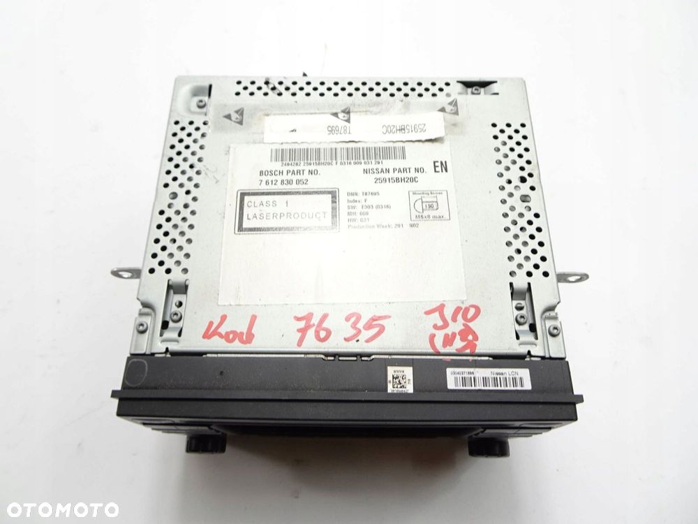 radio cd nissan qashqai j10 lift 10-13 r. 7612830052 - 2