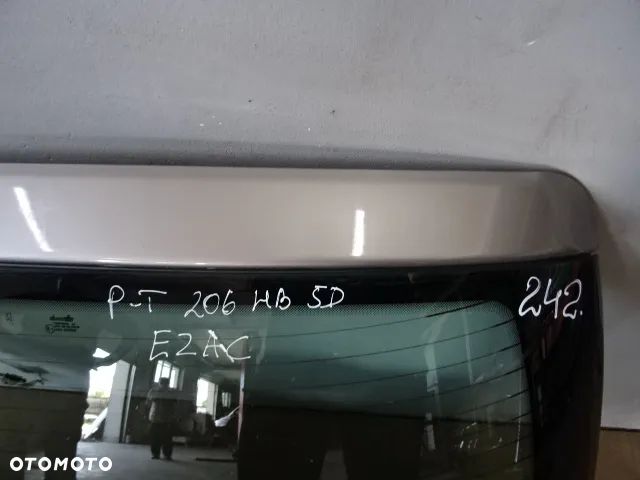 KLAPA TYŁ TYLNA SZYBA POKRYWA BAGAŻNIKA PEUGEOT 206 HB 5D 98-03 LAK:EZAC NR242 - 4