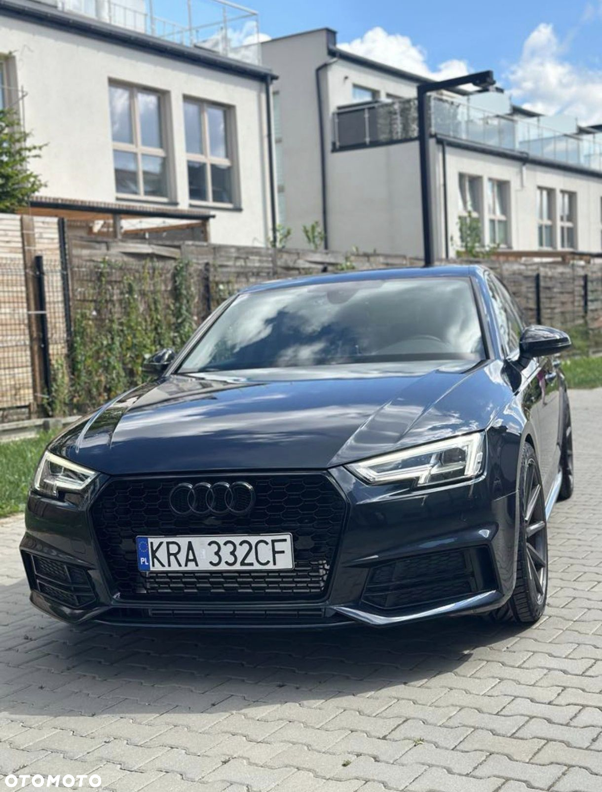 Audi A4 B9 Przednia Atrapa Chłodnicy Plaster Miodu Grill Czarny Połysk - 3