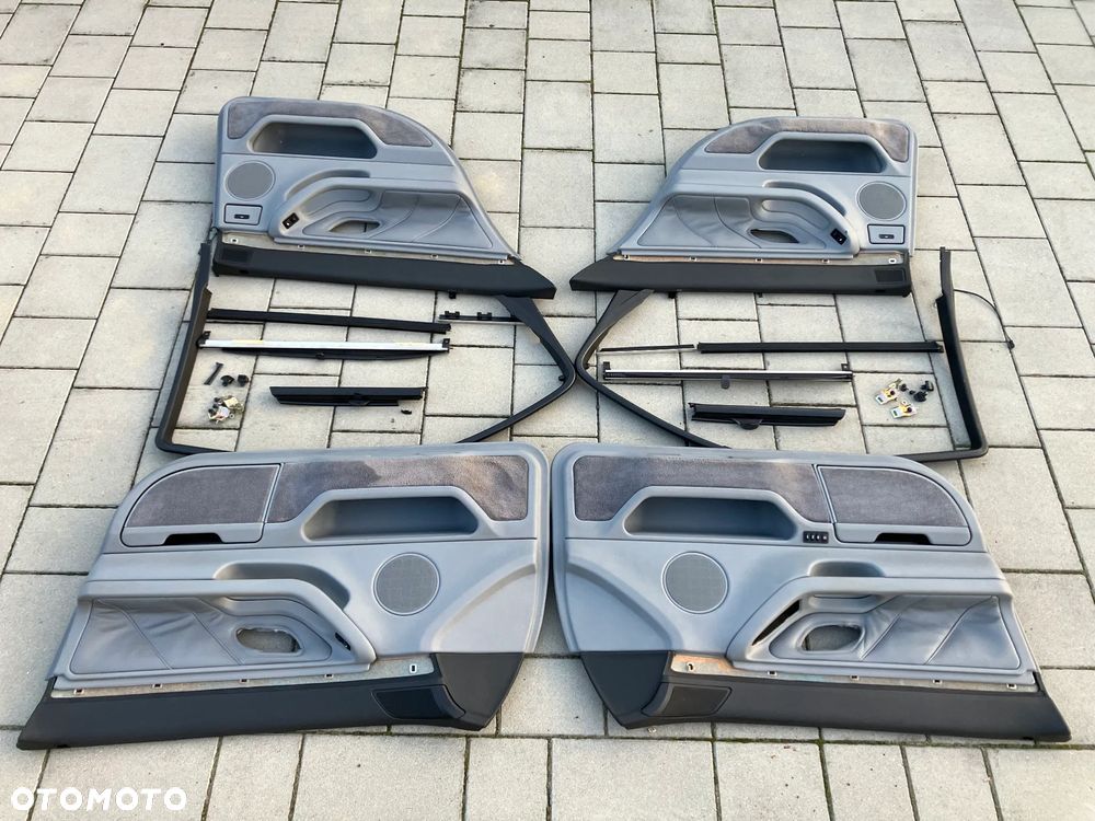BOCZKI DRZWI BMW E38 PRZED LIFT WERSJA KRÓTKA ROLETKI ROLETY TRÓJKĄTY ZESTAW RARYTAS - 2