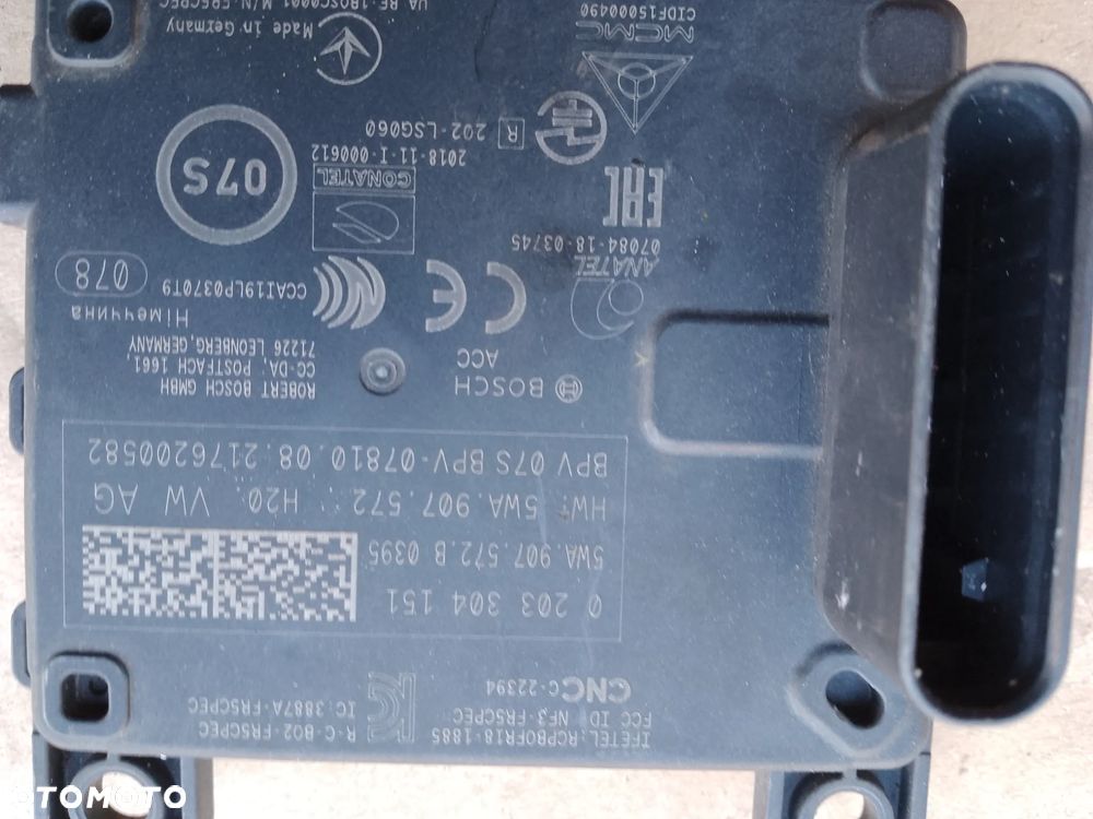 VW GOLF VIII 8 Radar Przód 5WA907572B 5WA-907-572-B 0203304151 BOSCH GOLF VIII - 3