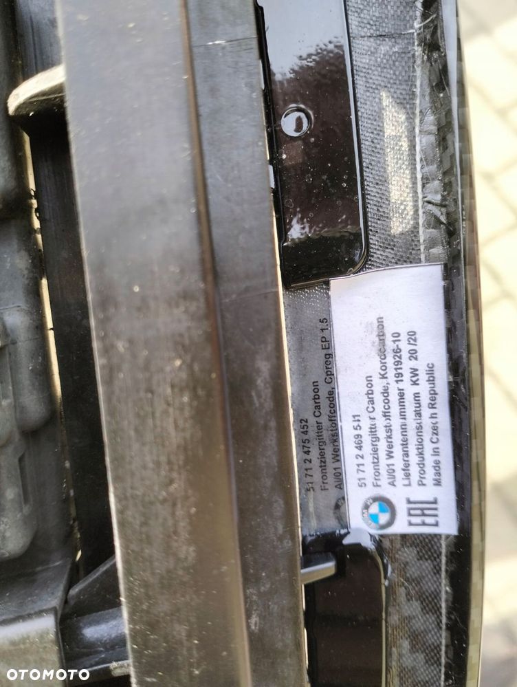 atrapa grill nerka osŁona bmw 5 g30 g31 lift lci carbon - 6