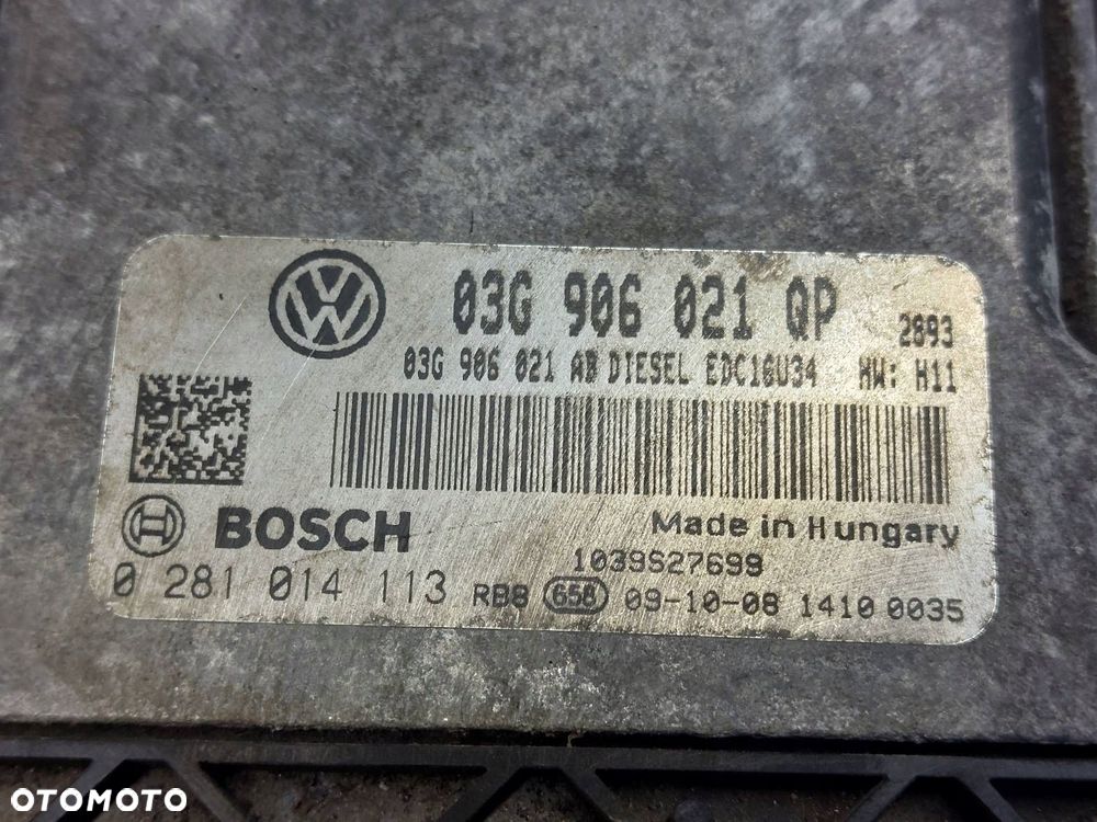 ZESTAW STARTOWY SUPERB II 2.0 TDI 03G906021QP 1K0937087H 3T1920841D - 2