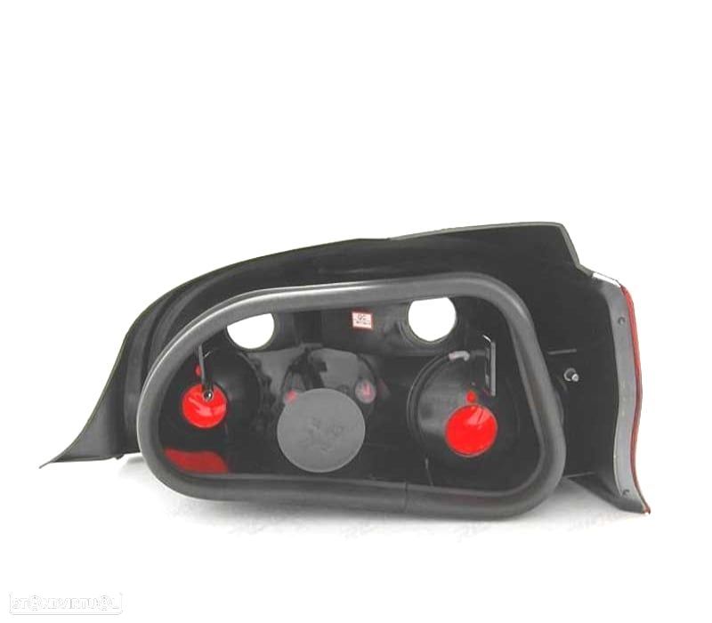 FAROLINS TRASEIRO CITROEN SAXO 96-04 "CLASSIC" VERMELHO BRANCO - 2