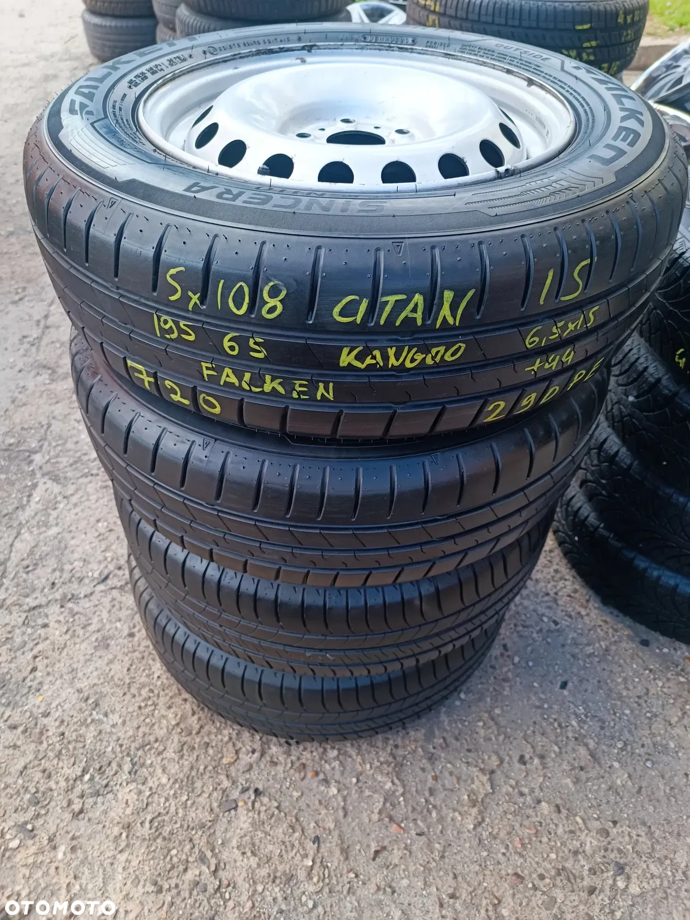 5x108 Felgi Stalowe Stal 15 Koła Letnie Lato RENAULT KANGOO II 2 Mercedes Citan W415 SAFRANE LAGUNA I Legnica ALU-RAD 5-7mm 195/65 - 2