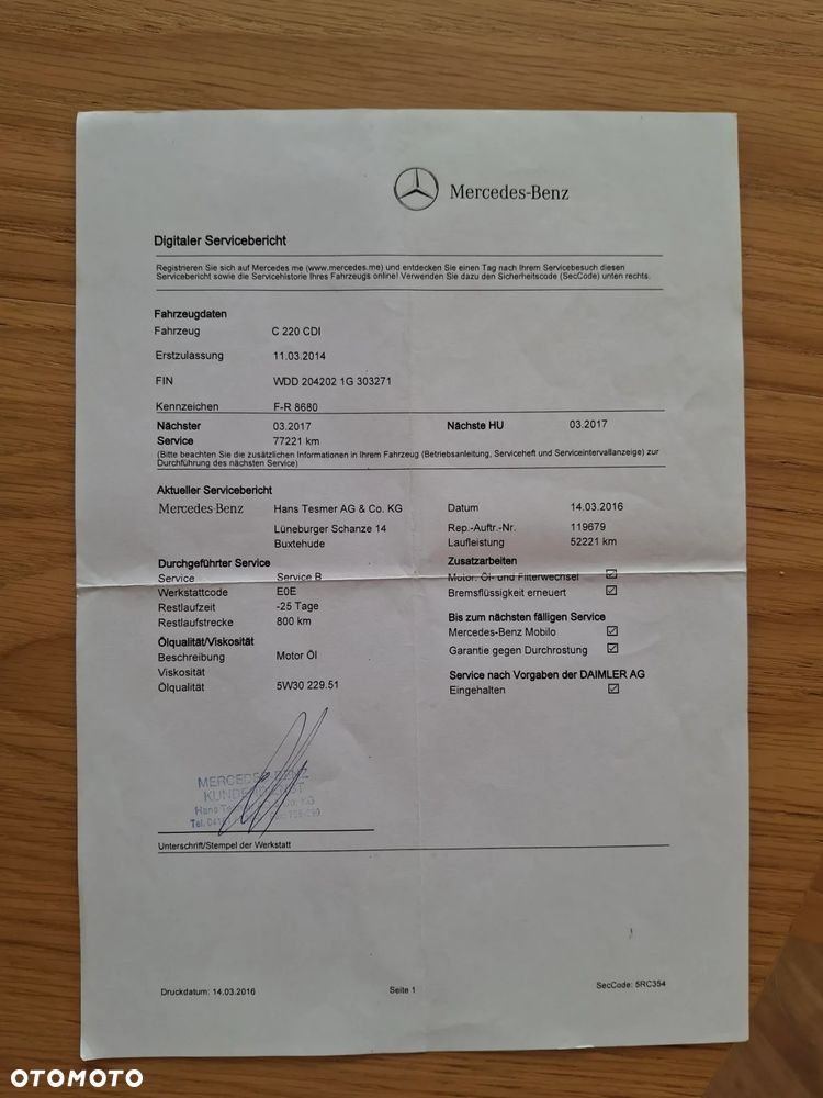 Mercedes-Benz Klasa C 220 CDI BlueEff Edition Elegance - 25